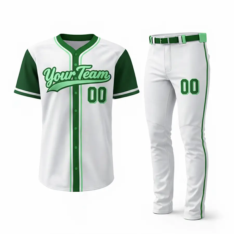 Custom Team Set Softball Jerseys Pants Pro Sportswear Anti-Bacterial 100% Polyester Embroidery Printed Logo Team Wear Full Set — Zefal Industries product photograph 2 of 2