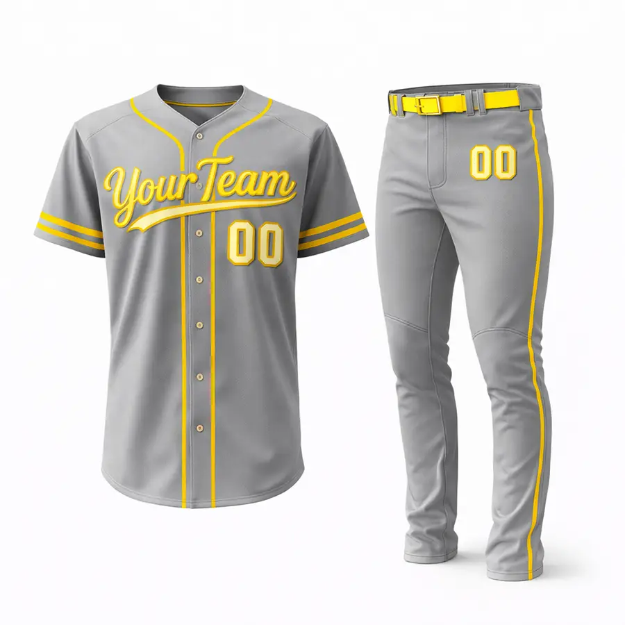 Customized Digital Print Button Jersey Men Breathable Polyester Anti-Bacterial Full Sleeve Blank Softball Jersey 2025 Wholesale — Zefal Industries product photograph 1 of 2