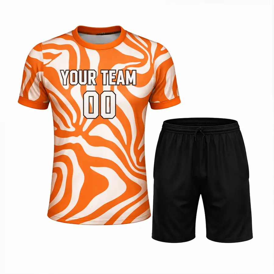 Men's Team Tennis Jersey and Shorts-100% Polyester Anti-Bacterial Customizable Winter Full Sleeve Regular Fit Sports Wear — Zefal Industries product photograph 2 of 2