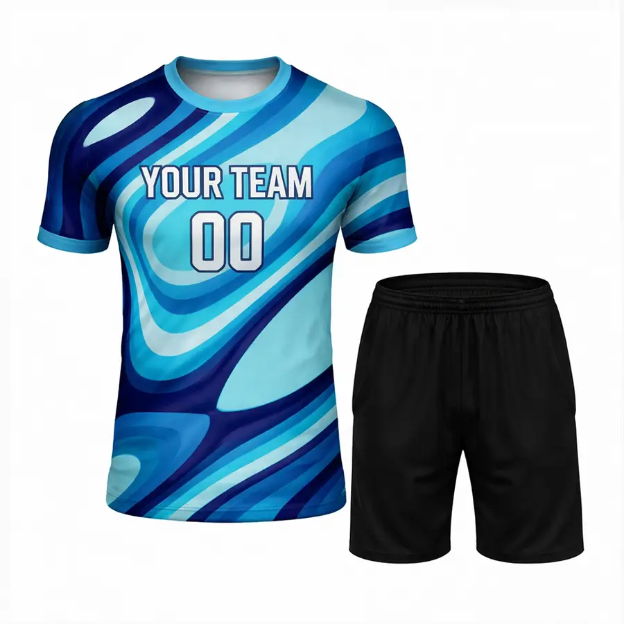 Custom Adults Sports Men Table Tennis T-Shirts Shorts Sublimated Polyester Breathable Anti-Bacterial Winter Wear Custom Brand — real Zefal Industries product photograph
