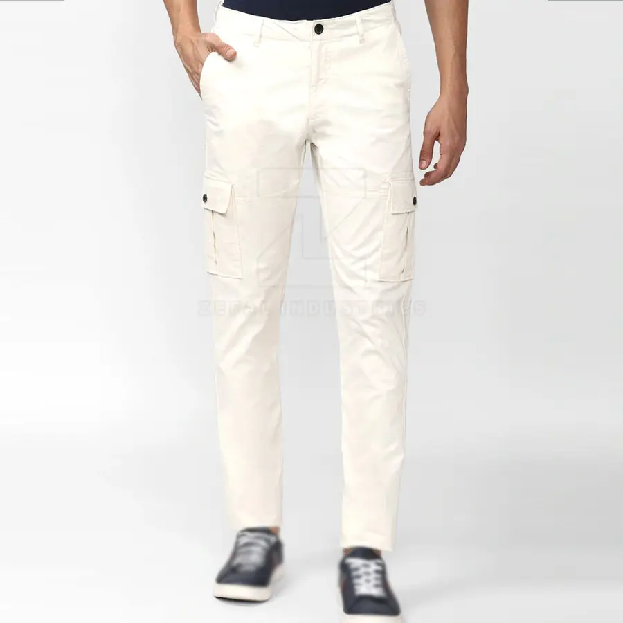 Lightweight 100% Cotton Casual Straight Dark Cargo Pants Men-Running Streetwear Style Customized Logo Eco-Friendly Quick Dry — Zefal Industries product photograph 1 of 2
