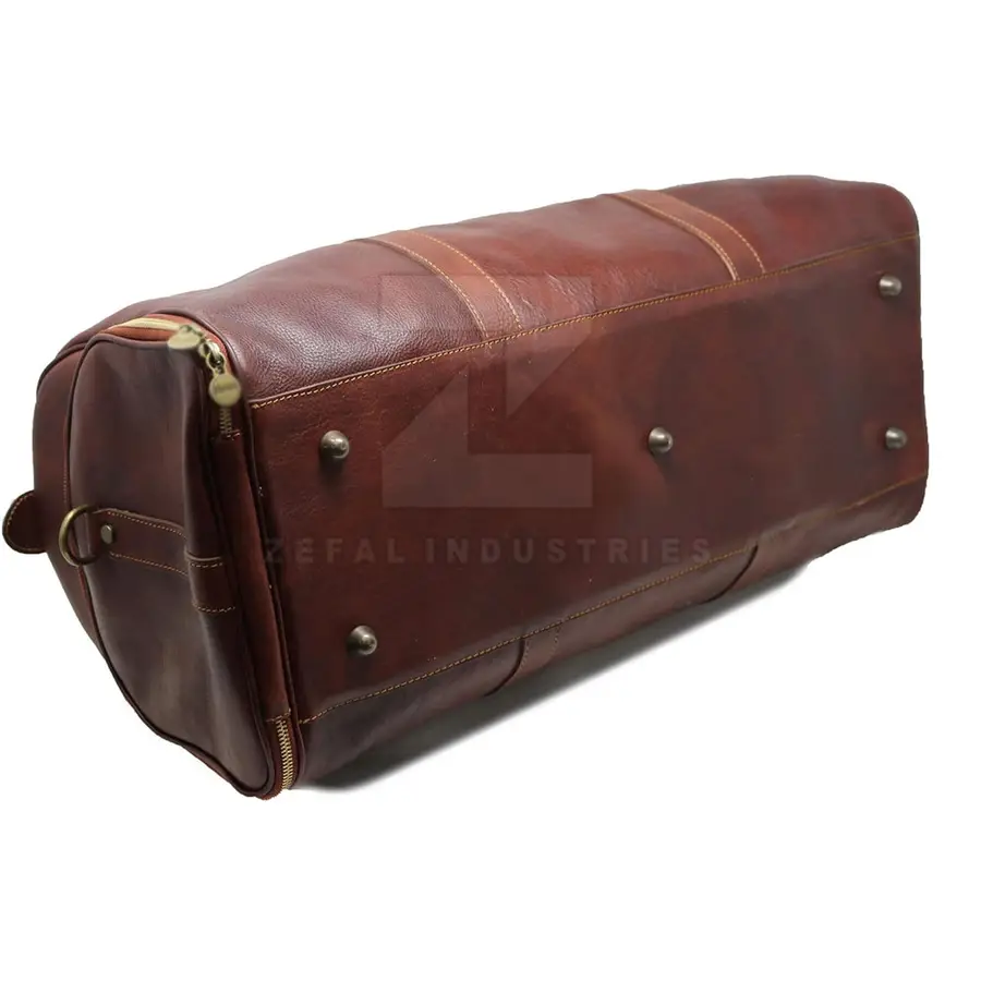 Customized Eco-Friendly Casual Lightweight Foldable Waterproof Leather Duffel Bags Zipper Closure for Outdoor Travel — Zefal Industries product photograph 2 of 2