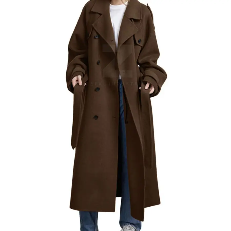 Breathable Eco-Friendly Winter Casual Women's Long Sleeve Overcoat 100% Cotton Pakistan Made Customized Size OEM Service High — Zefal Industries product photograph 1 of 2