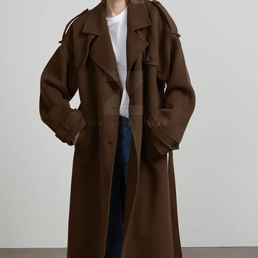 Breathable Eco-Friendly Winter Casual Women's Long Sleeve Overcoat 100% Cotton Pakistan Made Customized Size OEM Service High — Zefal Industries product photograph 2 of 2