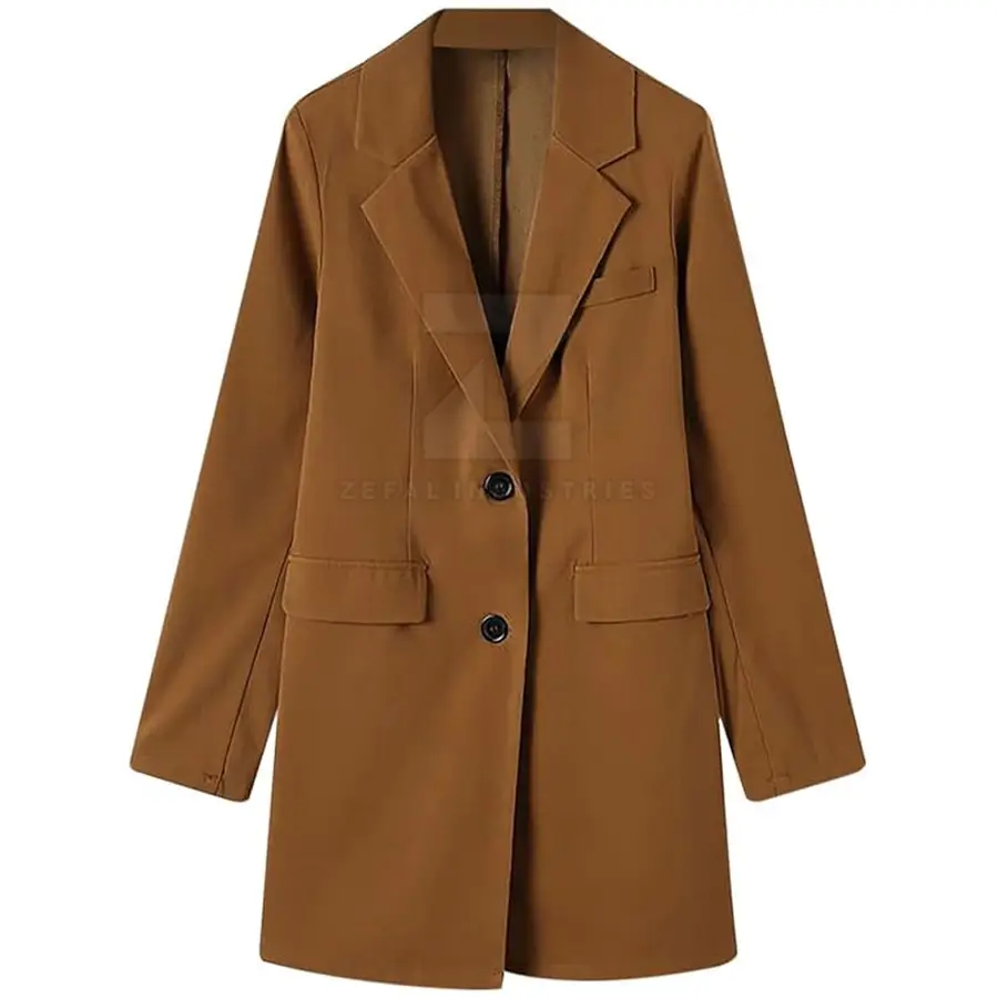Top Selling Women's Casual Winter Long Coat 100% Cotton Custom Made High Quality Breathable Eco-Friendly Polyester Fashion Coat — Zefal Industries product photograph 1 of 2