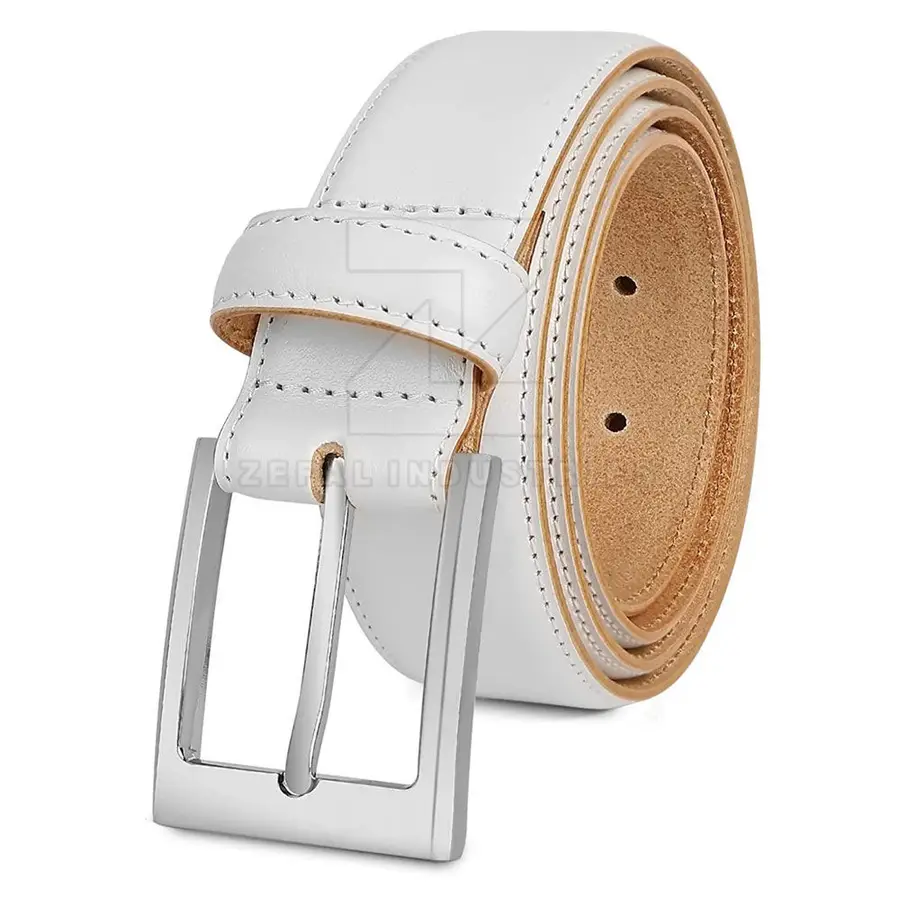 Comfortable Customized High Quality Cow Hide Leather Belts Steel Buckle Eco-Friendly Casual Men's Fashion Belt ZEFAL INDUSTRIES — real Zefal Industries product photograph