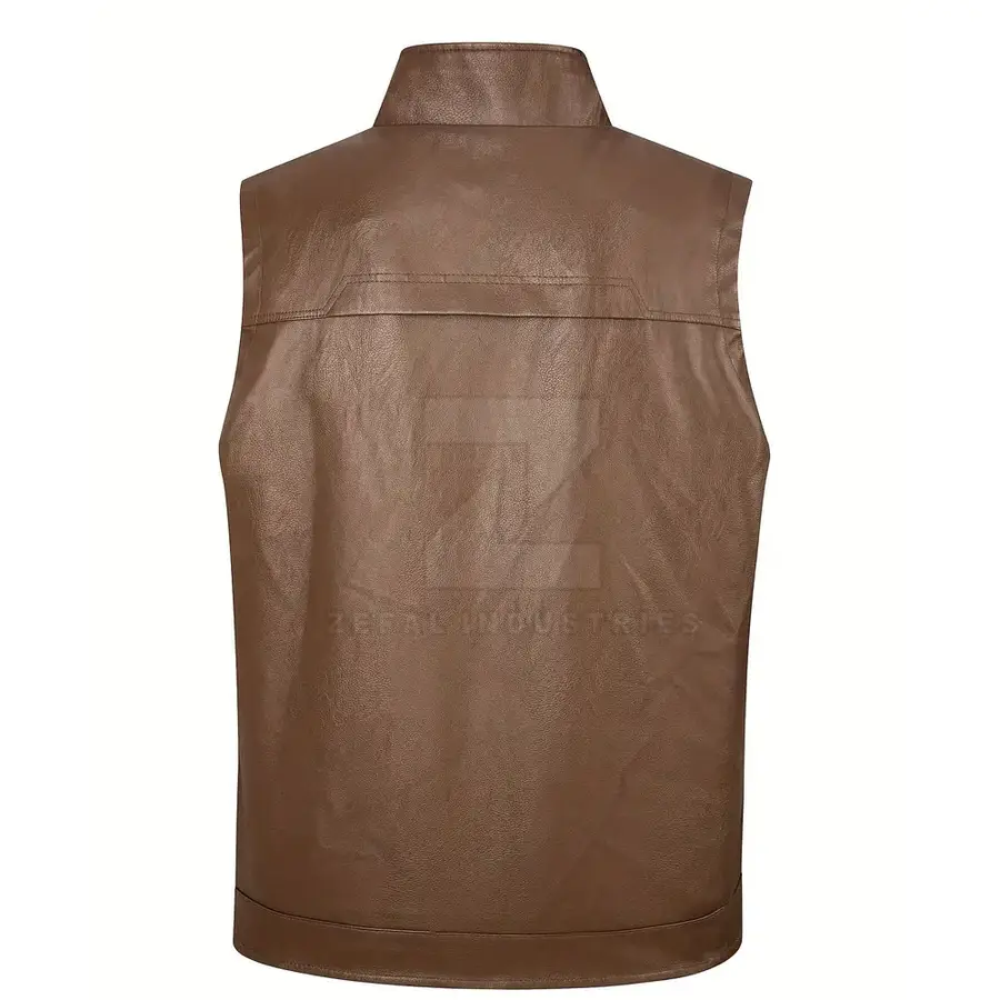 Premium Quality Men's Casual Winter Breathable Leather Vests-Customized Colors & Sizes 2025 Latest Design — Zefal Industries product photograph 2 of 2