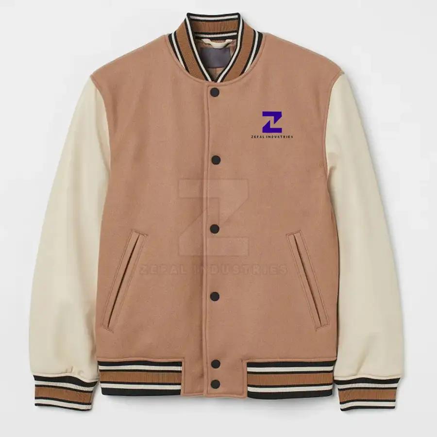 Pakistan Manufactured Winter Lettermen Jacket High Quality 100% Cotton Stand Collar Front Eco-Friendly Breathable Casual — Zefal Industries product photograph 1 of 2