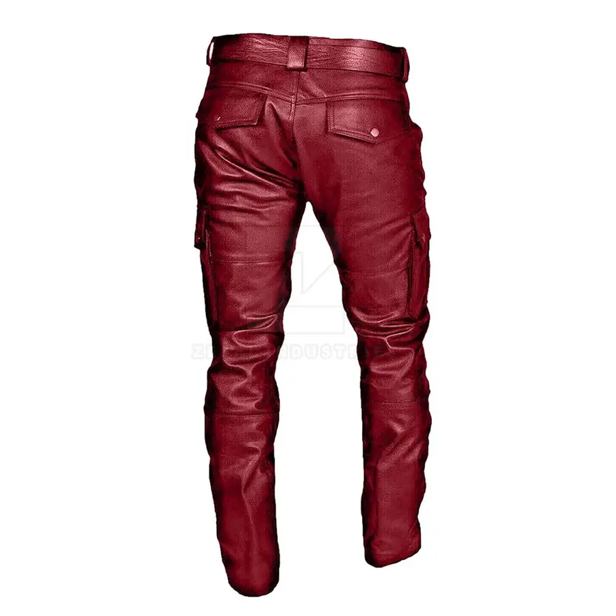 Made Pakistan Genuine Leather Casual Men's Dark Wash Mid Waist High Quality Breathable Lightweight Winter Pant — Zefal Industries product photograph 2 of 2