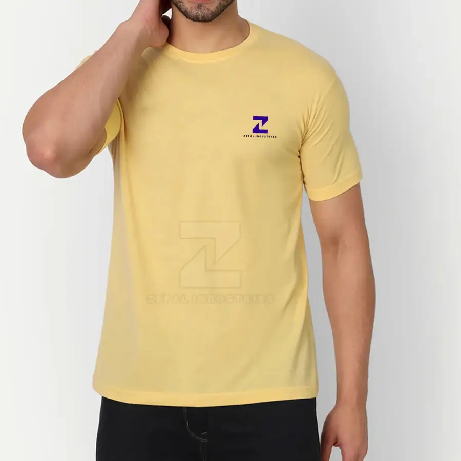 Regular Fit Casual Men's T-Shirt 100% Cotton Eco-Friendly Breathable Sleeve High Quality O-Neck Customized Options Online Sale — Zefal Industries product photograph 1 of 2
