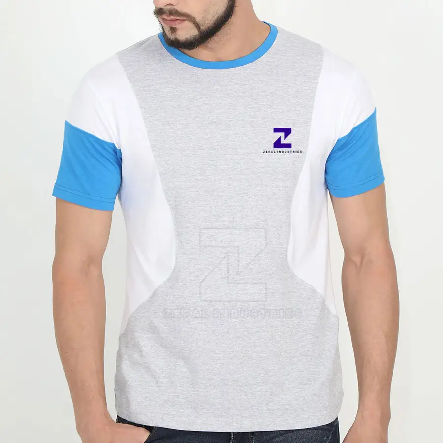 2025 High Quality Customized Men T-Shirt 100% Cotton Eco-Friendly Breathable Latest Design Made Pakistan ZEFAL INDUSTRIES Model — real Zefal Industries product photograph