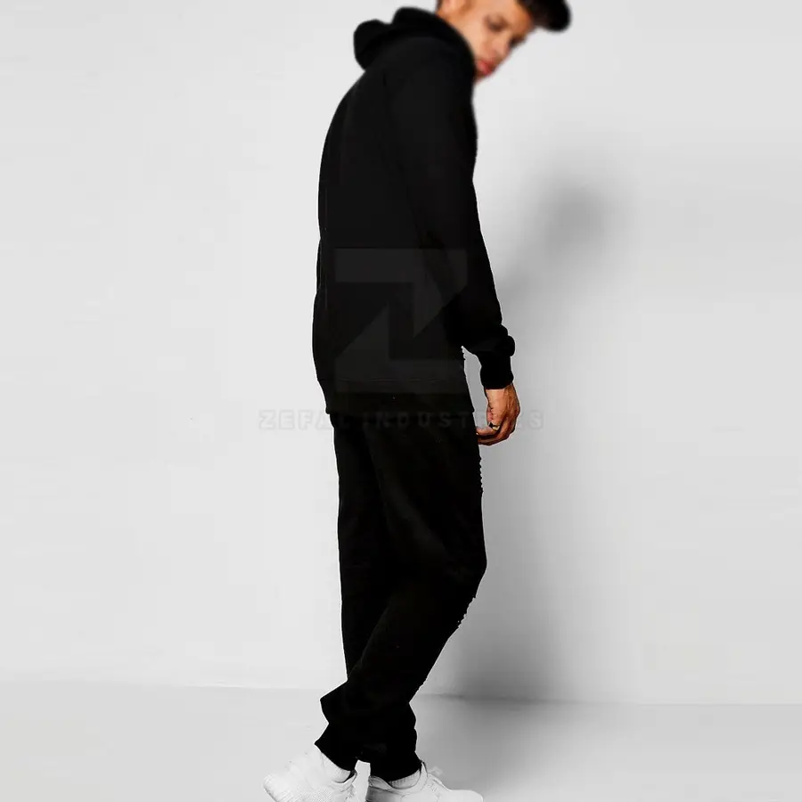 Durable 100% Cotton High Quality Winter Plus Size Breathable Hooded Eco-Friendly Men Tracksuits Sets for Adults — Zefal Industries product photograph 2 of 2