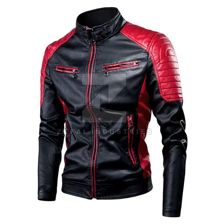 Private Label Breathable Plus Size Winter Leather Full Sleeve Motorbike Jacket-Customizable High Quality — real Zefal Industries product photograph