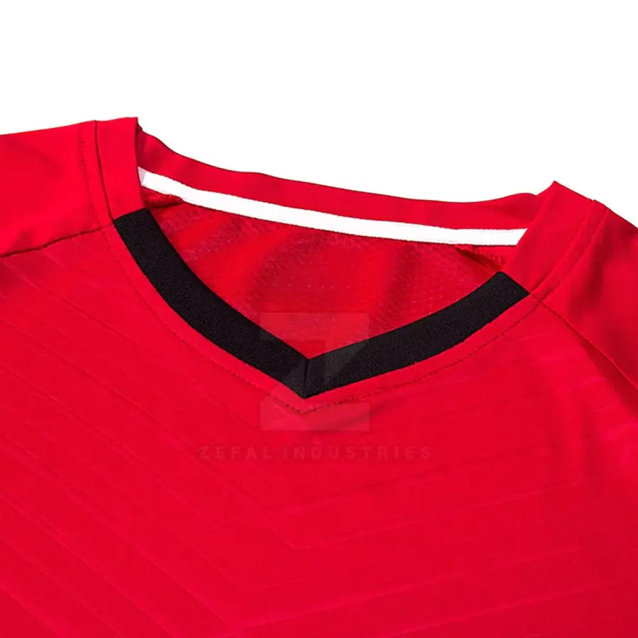 Round Neck Short Sleeves Printed Soccer Jersey Shorts Set High Quality Breathable Lightweight Quick Dry Customized New Design — Zefal Industries product photograph 2 of 2