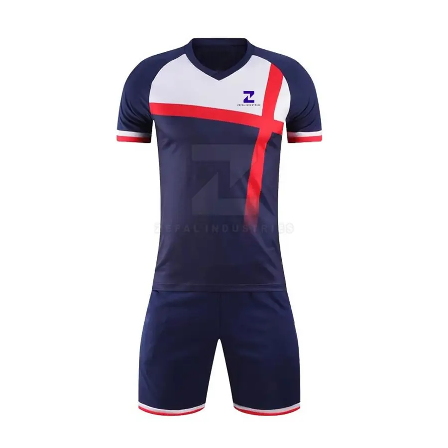 Customized Design Men's Adult Soccer Uniform Sets OEM Service Lightweight Quick Dry Breathable 100% Polyester — Zefal Industries product photograph 1 of 2
