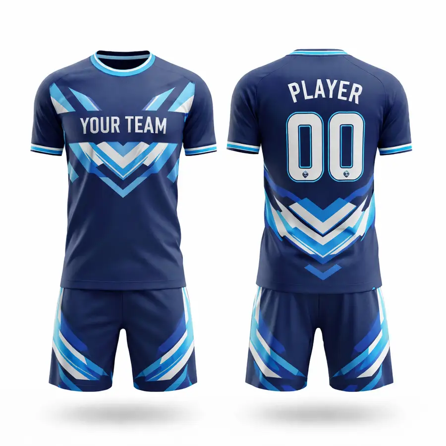 High Quality Custom Soccer Uniform Durable 100% Polyester Anti-Bacterial Full Sleeve Winter Team Jersey — Zefal Industries product photograph 2 of 2