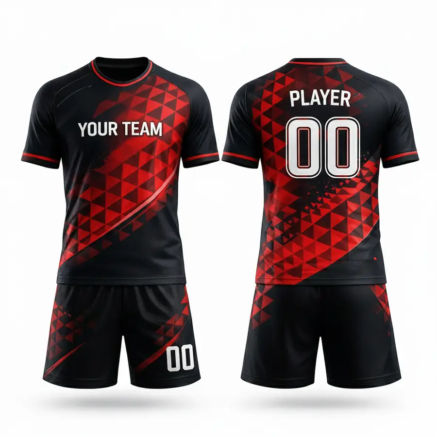 Men's Sports Wear Customizable Jersey Set Full Sleeve Anti-Bacterial 100% Polyester Football Jersey Training Clothes — Zefal Industries product photograph 1 of 2