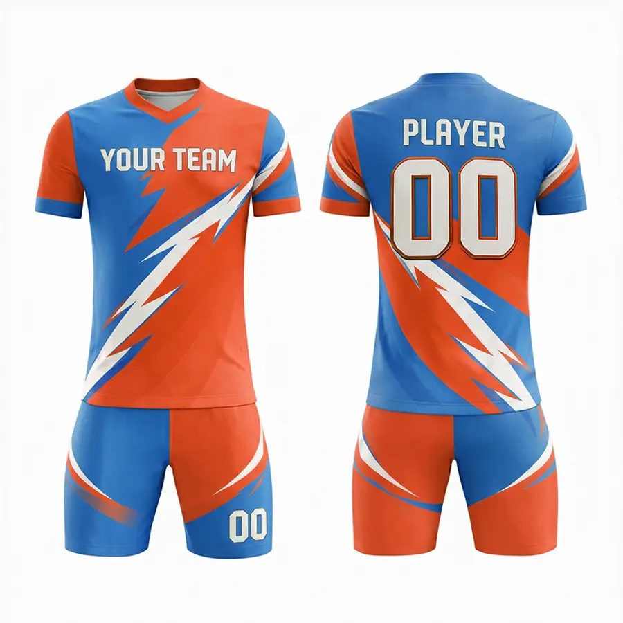 Full Sleeve V Neck Jersey Men's Football Jersey Regular T-Strap Drawstring Closure Quick Dry Breathable Fabric Anti-Bacterial — Zefal Industries product photograph 2 of 2