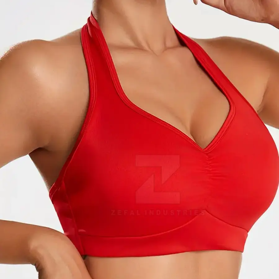 High Support Breathable Eco-Friendly Women's Spandex/Nylon Sports Bra Quick Dry Adjustable Straps Removable Pads Running Gym — Zefal Industries product photograph 1 of 2