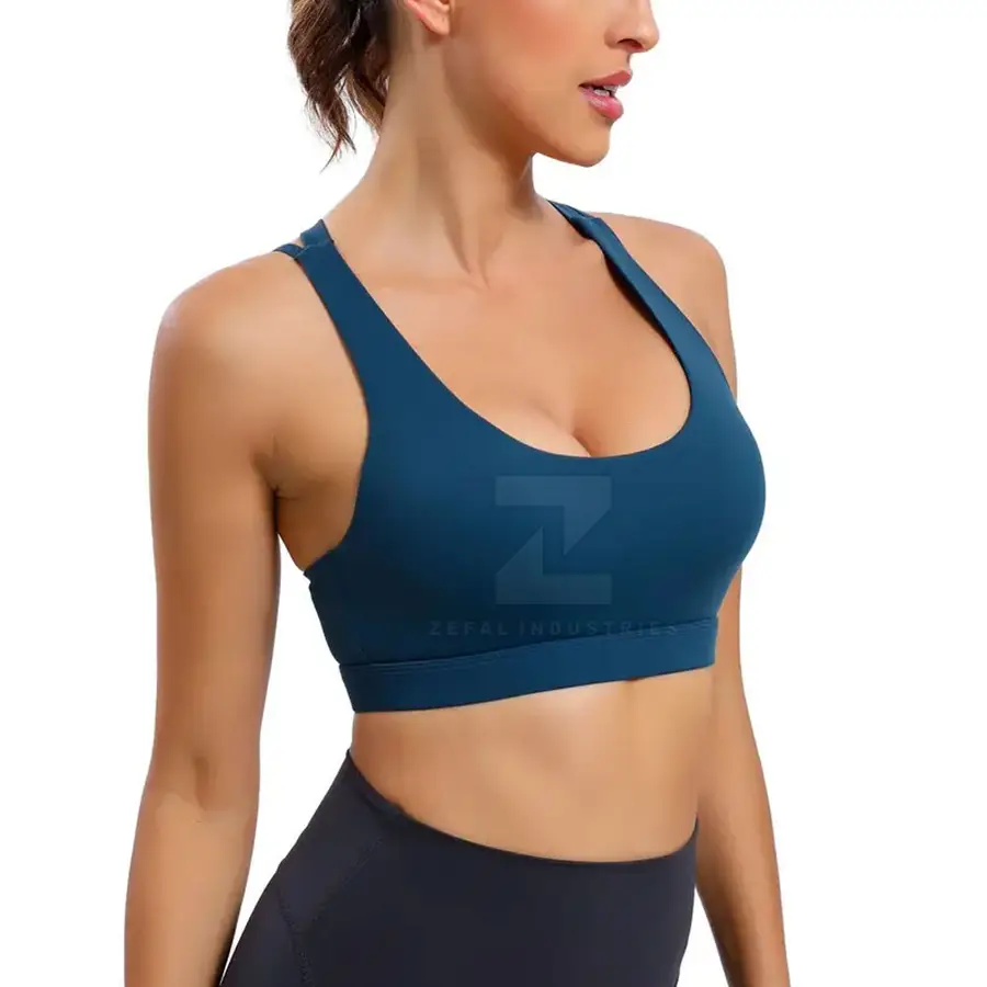High Support Breathable Sports Bra Adjustable Straps Removable Pads Quick Dry Eco-Friendly Features for Running Gym Sports — Zefal Industries product photograph 1 of 2