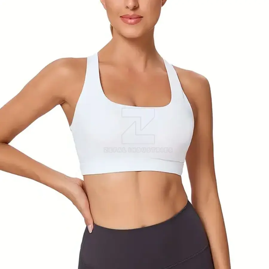 Sports Bra Women High Support Quick Dry Eco-Friendly Adjustable Straps Breathable Back Removable Pads Customizable Spandex/Nylon — Zefal Industries product photograph 2 of 2