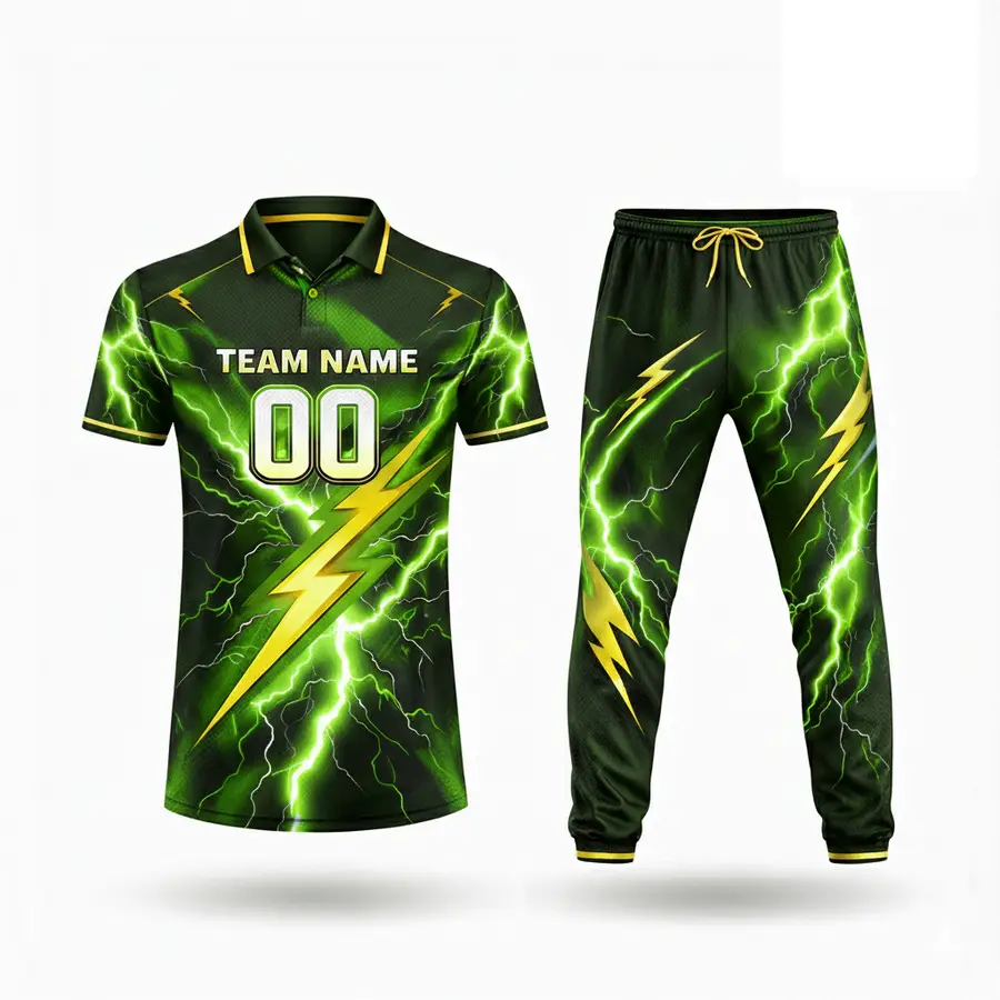 Green White Men Set Breathable Digital Print Fabric Anti-Bacterial 100% Polyester Winter Custom — Zefal Industries product photograph 2 of 2