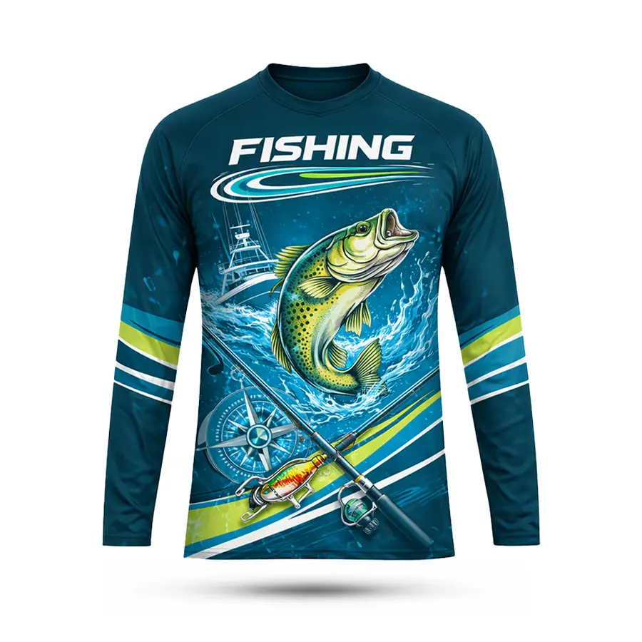 Men Breathable Quick Dry UPF 50 Digital Print Polyester Customizable T-Strap Drawstring Closure Pullover Long Sleeve Winter — Zefal Industries product photograph 1 of 2