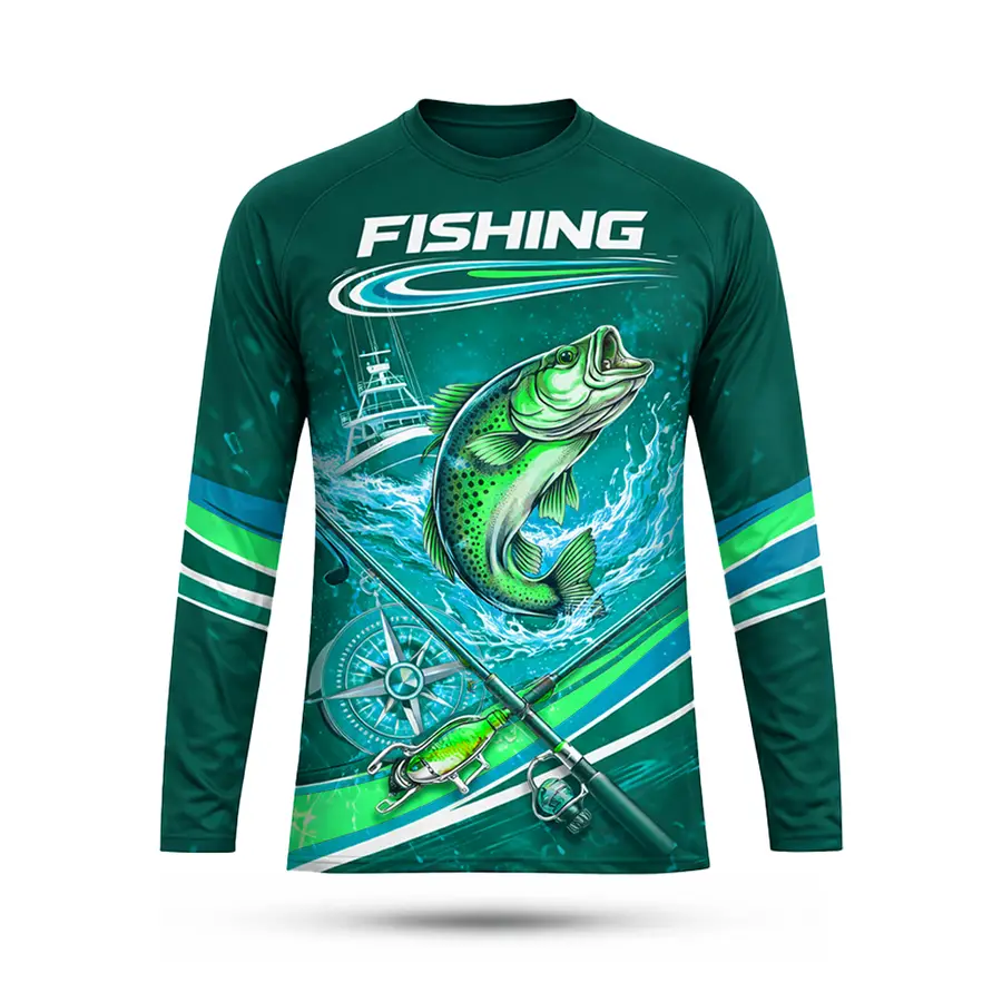 Men Breathable Quick Dry UPF 50 Digital Print Polyester Customizable T-Strap Drawstring Closure Pullover Long Sleeve Winter — Zefal Industries product photograph 2 of 2