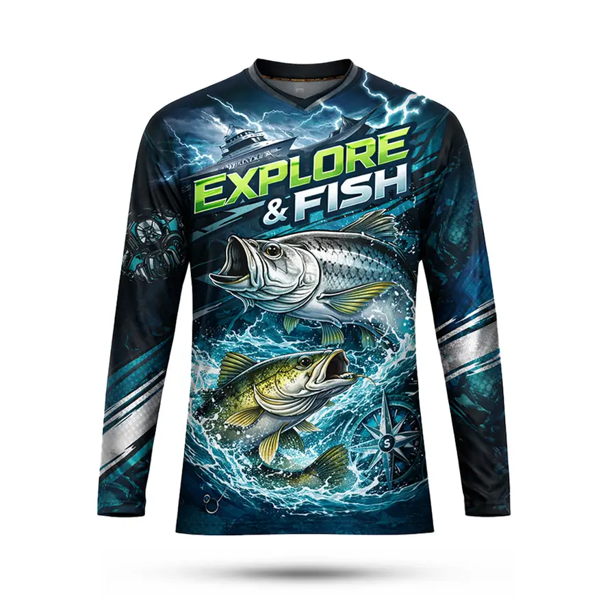Men's New Design Performance Full Digital Print UV Protection Long Sleeve Quick Dry 100% Polyester Anti-Bacterial Wear — Zefal Industries product photograph 1 of 2