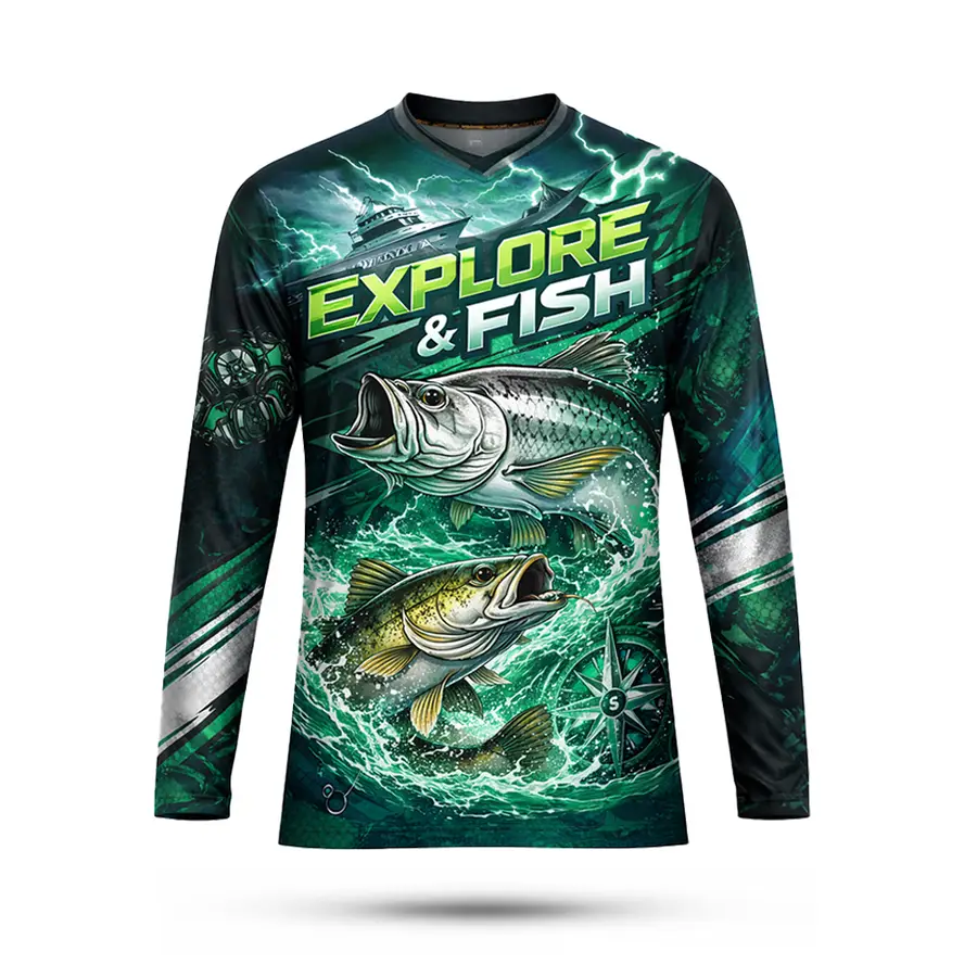 Men's New Design Performance Full Digital Print UV Protection Long Sleeve Quick Dry 100% Polyester Anti-Bacterial Wear — Zefal Industries product photograph 2 of 2