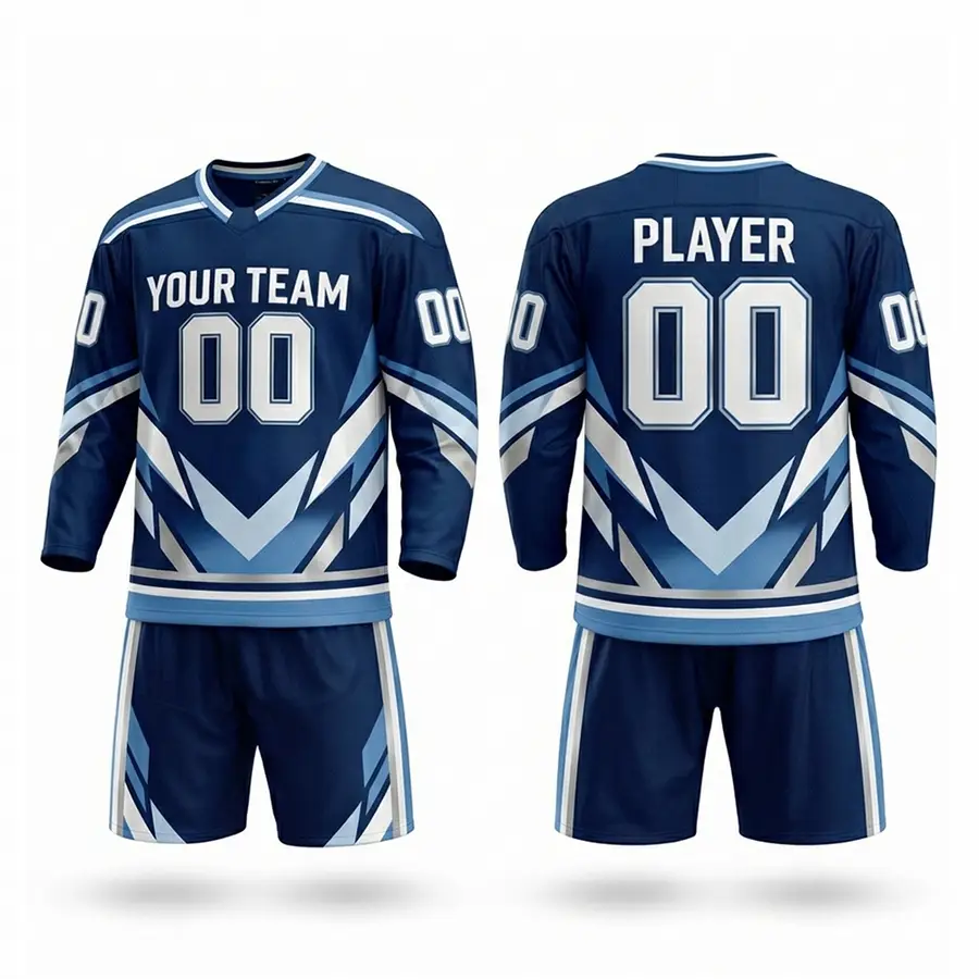 Customizable Set Team Logo Breathable Mesh Jersey Durable Pants Digital Print Anti-Bacterial Winter Men's Eco-Friendly — Zefal Industries product photograph 1 of 2
