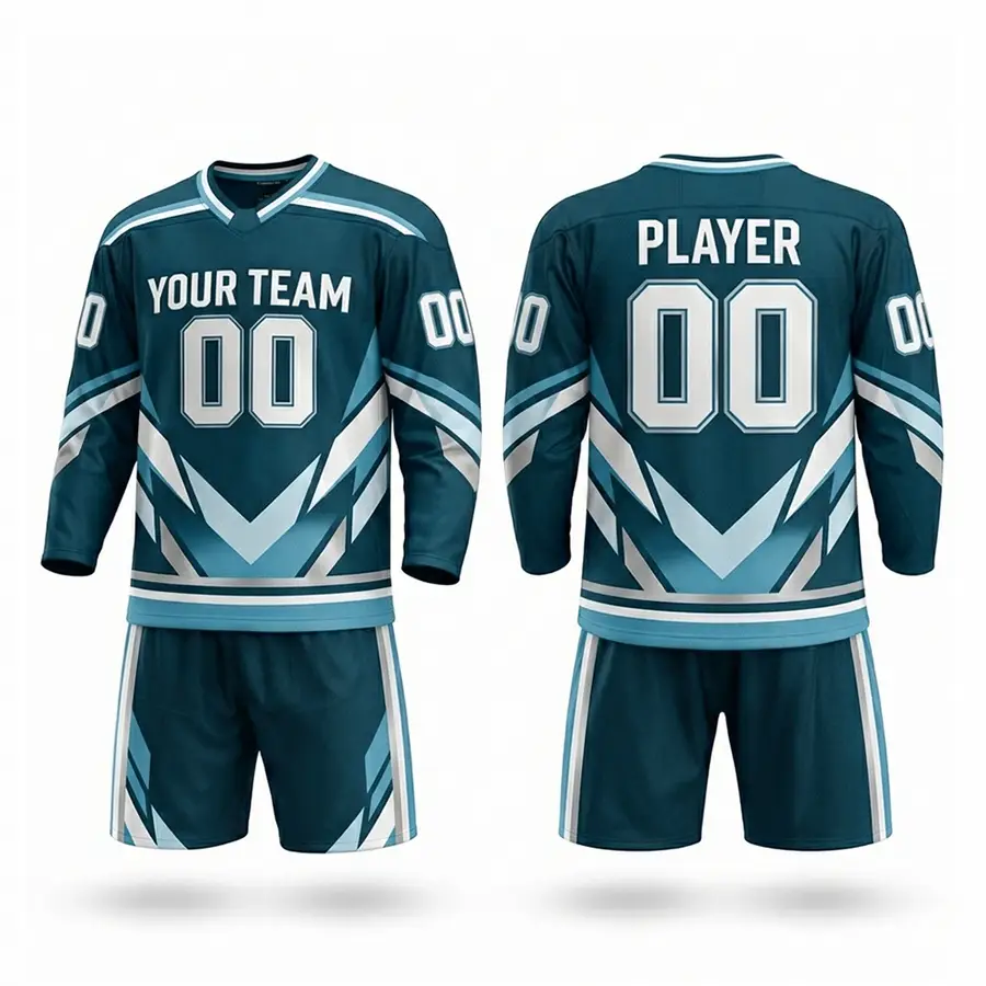 Customizable Set Team Logo Breathable Mesh Jersey Durable Pants Digital Print Anti-Bacterial Winter Men's Eco-Friendly — Zefal Industries product photograph 2 of 2