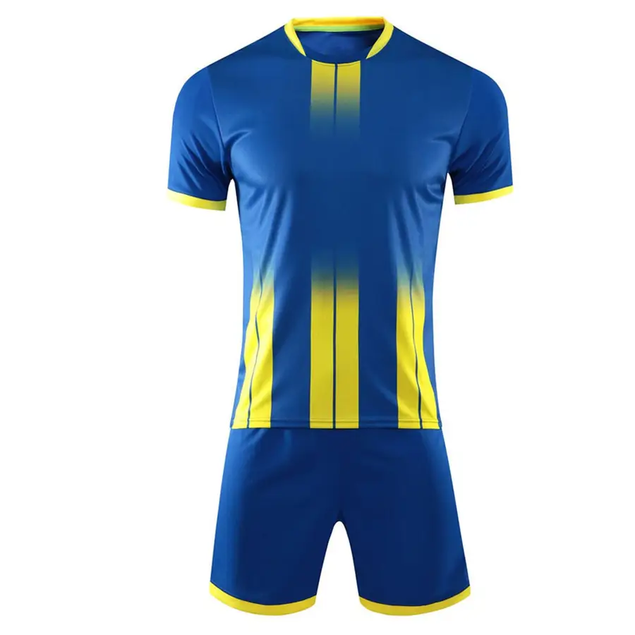 Customized Soccer Uniform Set-High Quality 100% Polyester Garment Dyed Stretch Fabric Heat-Transfer Printed 320g V-neck — Zefal Industries product photograph 2 of 2