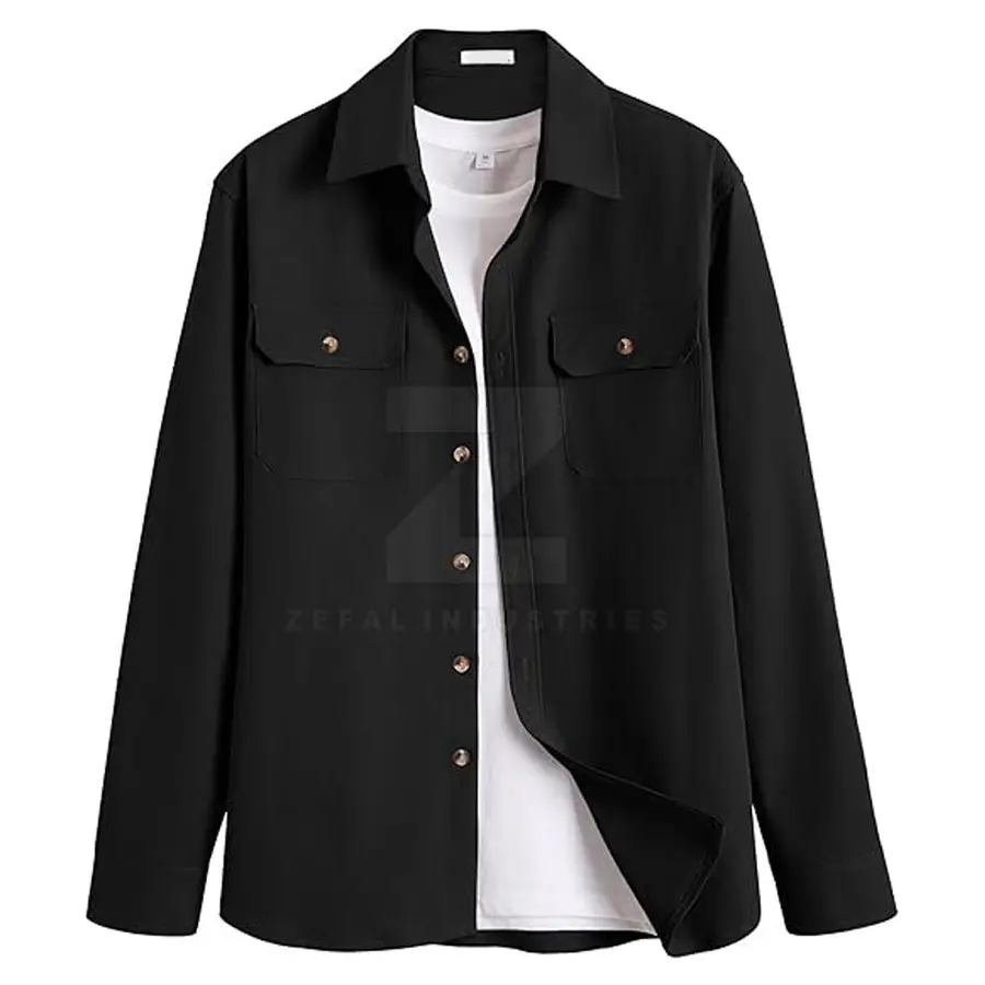 Stylish Wear Structured Men Premium Quality 100% Cotton Fabric Breathable Quick Dry Casual Safari Style Eco-Friendly Spring — Zefal Industries product photograph 1 of 2
