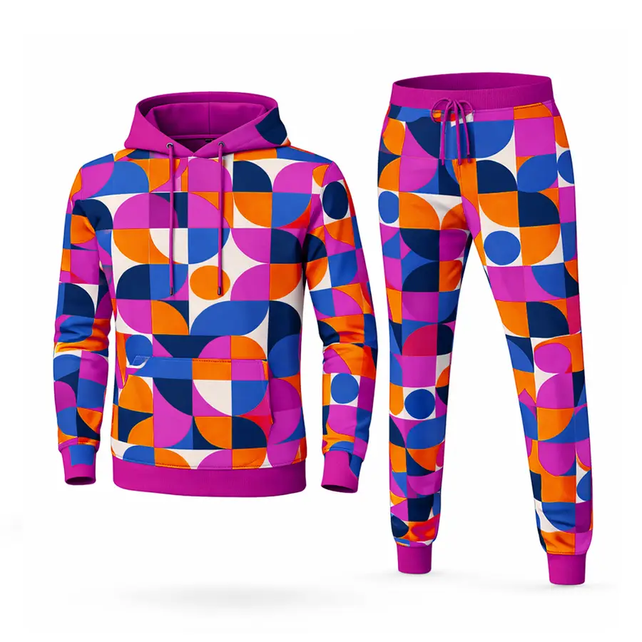 Unisex White 100% Bamboo Fiber Fleece Lined Heart Digital Printed Waterproof Embroidered Beaded Sporty Vacation Winter Pullover — Zefal Industries product photograph 2 of 2