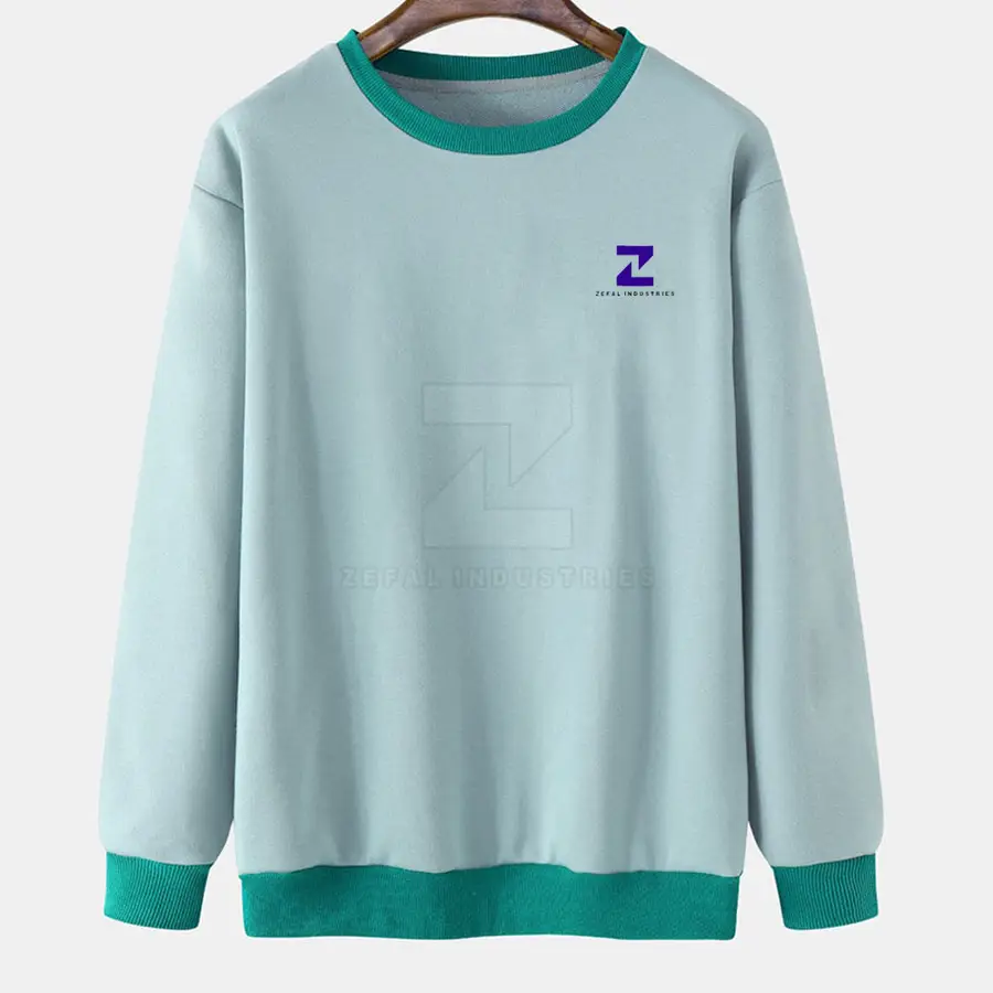 Long Sleeve Regular Fit Men's Winter Sweatshirts 100% Cotton Fleece Eco-Friendly Breathable Casual — real Zefal Industries product photograph