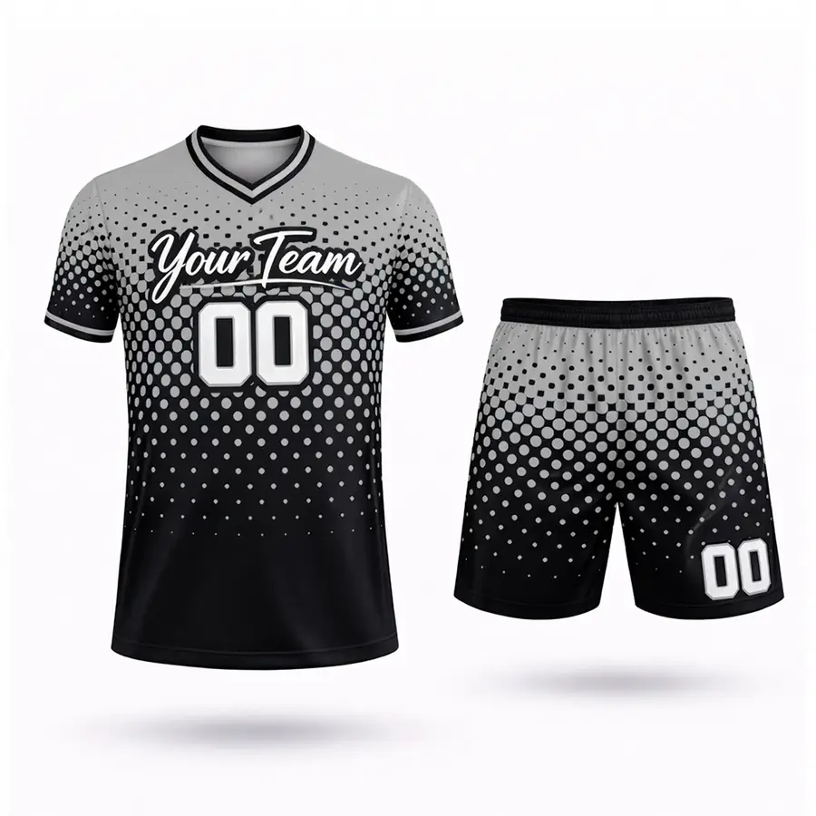 Football Soccer Kit Personalized Short Sleeve Shorts Set for Men Women Your Name Number Team Logo 100% Anti-Bacterial Winter — real Zefal Industries product photograph