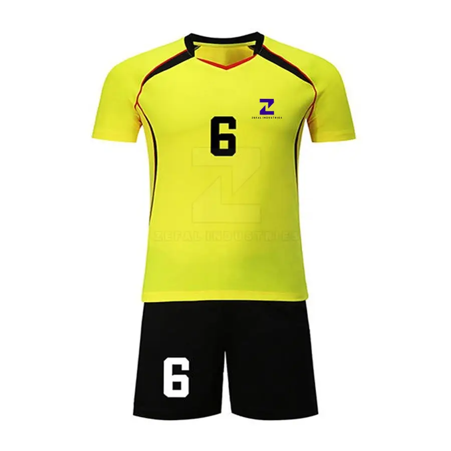 Comfortable Breathable 100% Polyester Volleyball Uniform Sets Professional Wear Hot Sale Available for Men — Zefal Industries product photograph 2 of 2