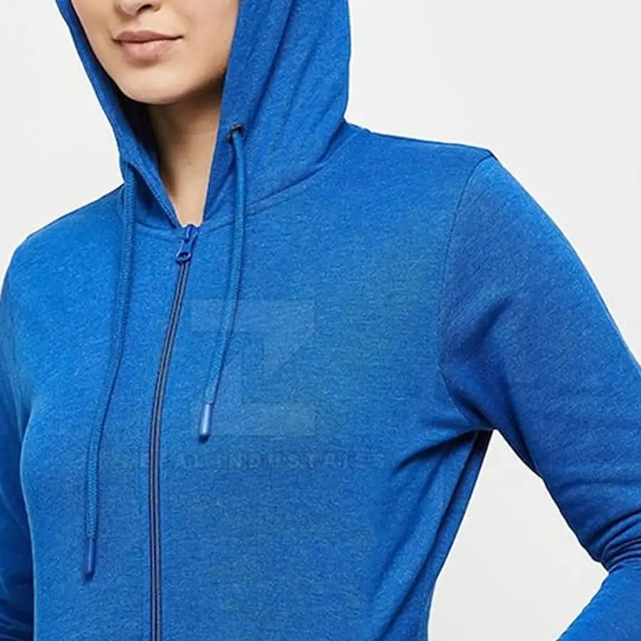 Outdoor Use Winter Comfortable Breathable Zipper Front Logo Women Hoodies Slim Fit Best Fashionable — Zefal Industries product photograph 2 of 2