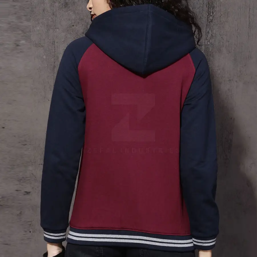 Pakistan Manufactured High Quality Breathable Winter Casual Women's Hooded Zipper Hoodies 100% Cotton — Zefal Industries product photograph 2 of 2