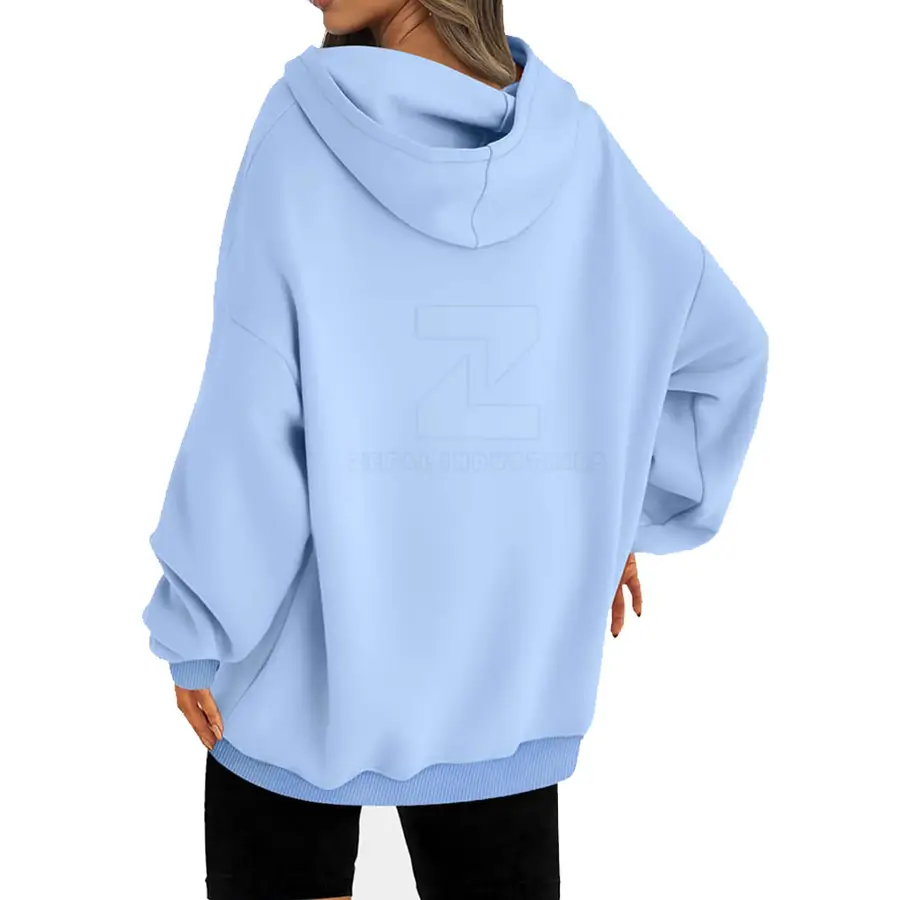 Pakistan Manufacturer Women Casual Hoodies Winter 100% Cotton Hooded Front Logo High Quality Breathable Lightweight 2025 Best — Zefal Industries product photograph 2 of 2