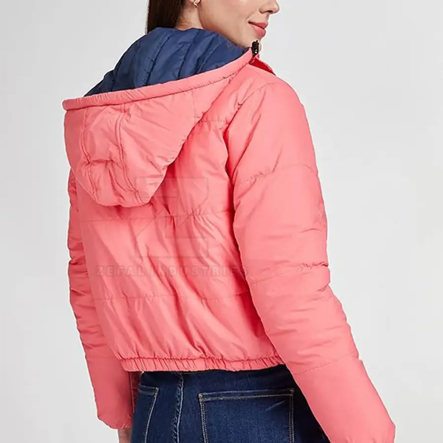 Fashionable Winter Breathable Windproof Eco-Friendly High Quality Slim Fit Solid Front Logo Customizable Women Puffer Jackets — Zefal Industries product photograph 2 of 2