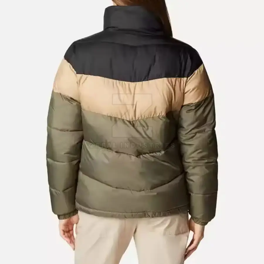 New Arrival Women Winter Solid Zipper Breathable Eco-Friendly Windproof Puffer Jacket Long Sleeve Front Logo Customized Colors — Zefal Industries product photograph 2 of 2