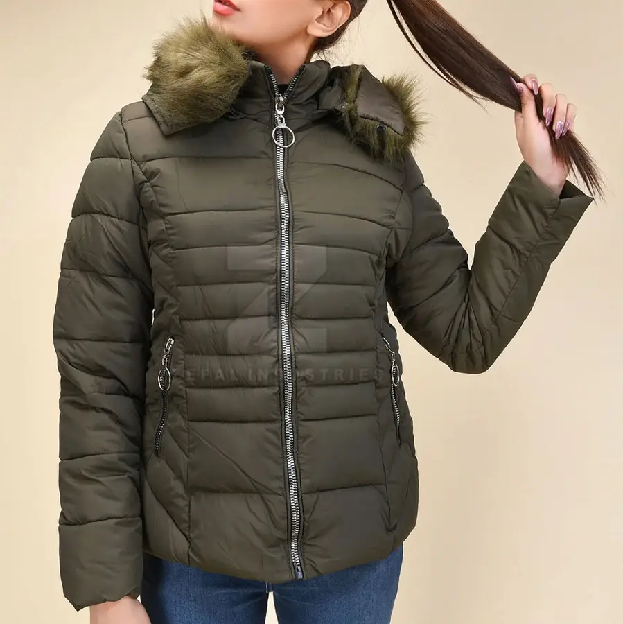 Women's Outerwear Puffer Jacket-High Quality Lightweight Stylish Oversized Breathable Windproof Eco-Friendly Winter Front — Zefal Industries product photograph 2 of 2
