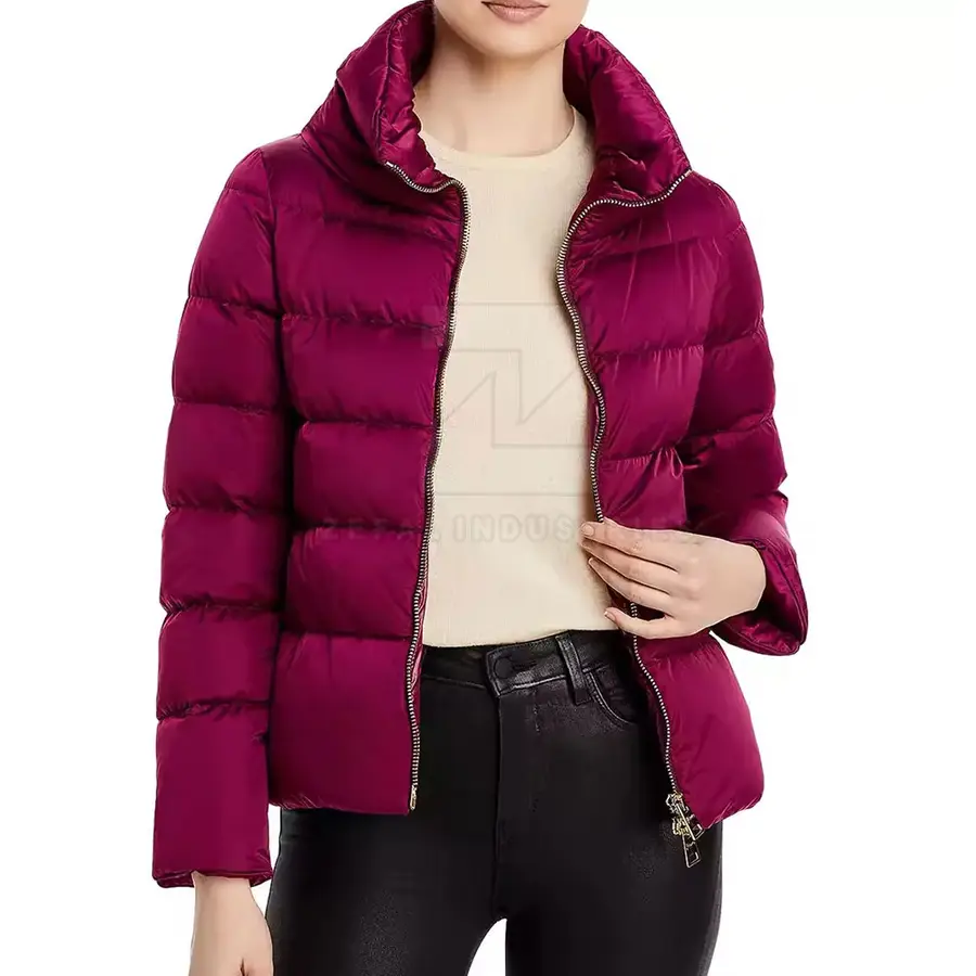 Zipper Women Puffer Jacket Custom Size & Color High Quality Breathable Windproof Eco-Friendly Polyester/Nylon Winter — Zefal Industries product photograph 1 of 2