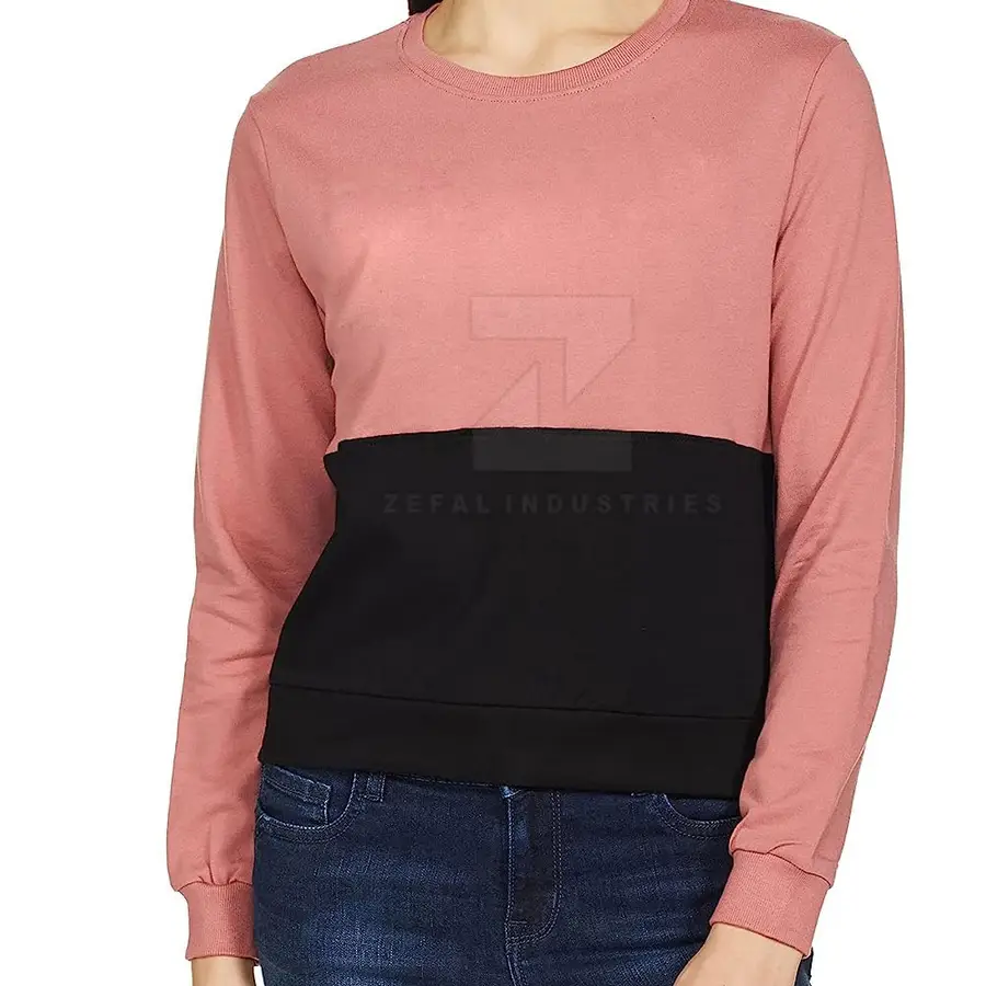 Durable 100% Cotton Casual Winter Women's Sweatshirts Breathable Custom Logo Front Design High Quality Customized Colors Full — real Zefal Industries product photograph