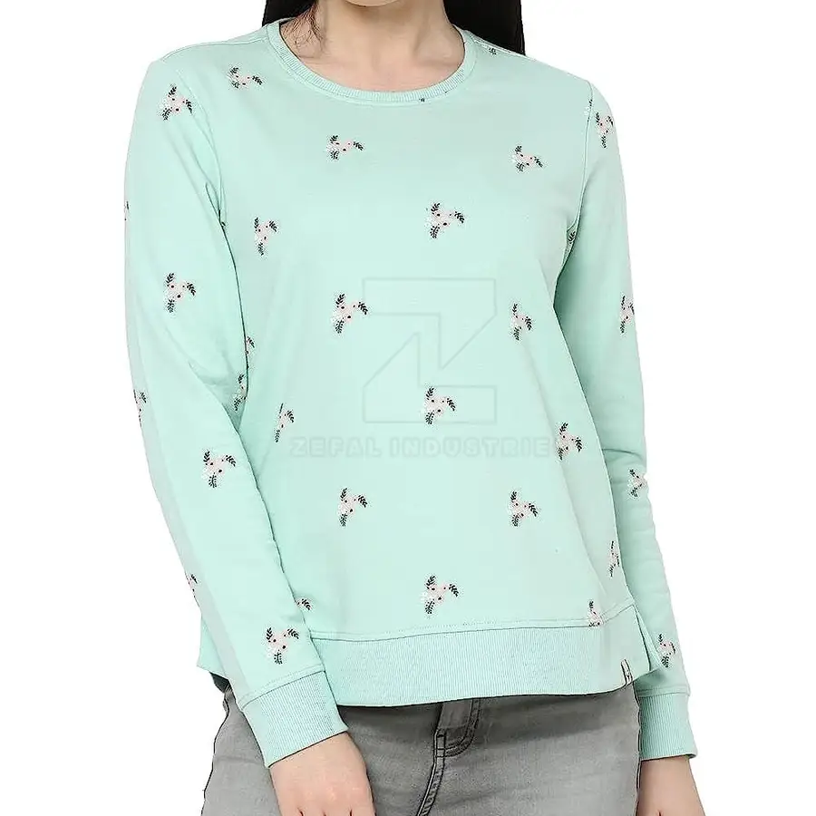 Long Sleeves Breathable Winter Casual Women's Sweatshirts 100% Cotton Oversized Front Logo — Zefal Industries product photograph 1 of 2