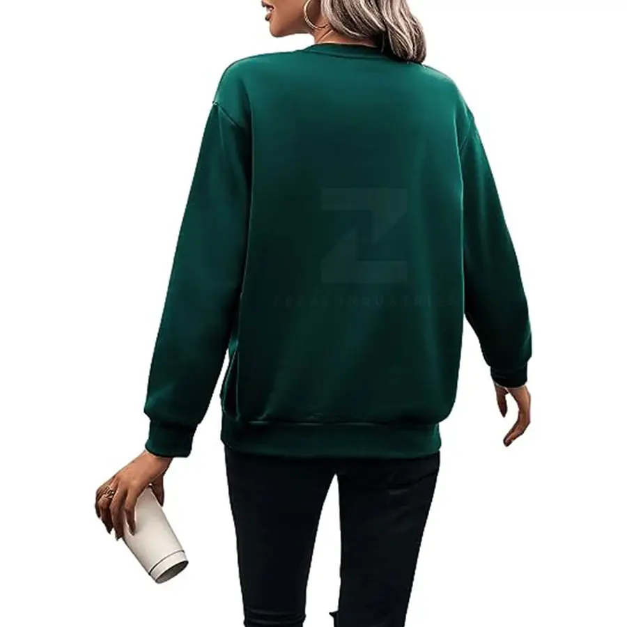 High Quality Winter Women's Breathable 100% Cotton Sweatshirts Front Logo Customized Colors Latest Style Casual Wear — Zefal Industries product photograph 2 of 2