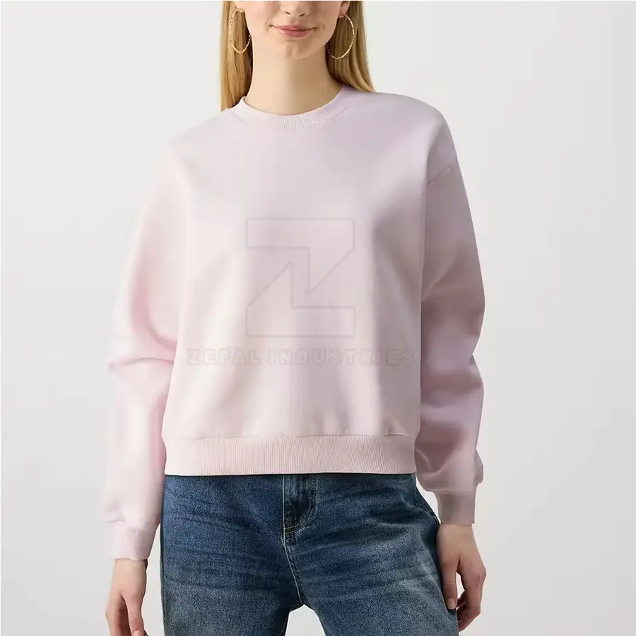 Regular Women Winter Sweatshirt Front Logo High Quality 100% Cotton Fabric Breathable Casual Fashion Wear — Zefal Industries product photograph 2 of 2