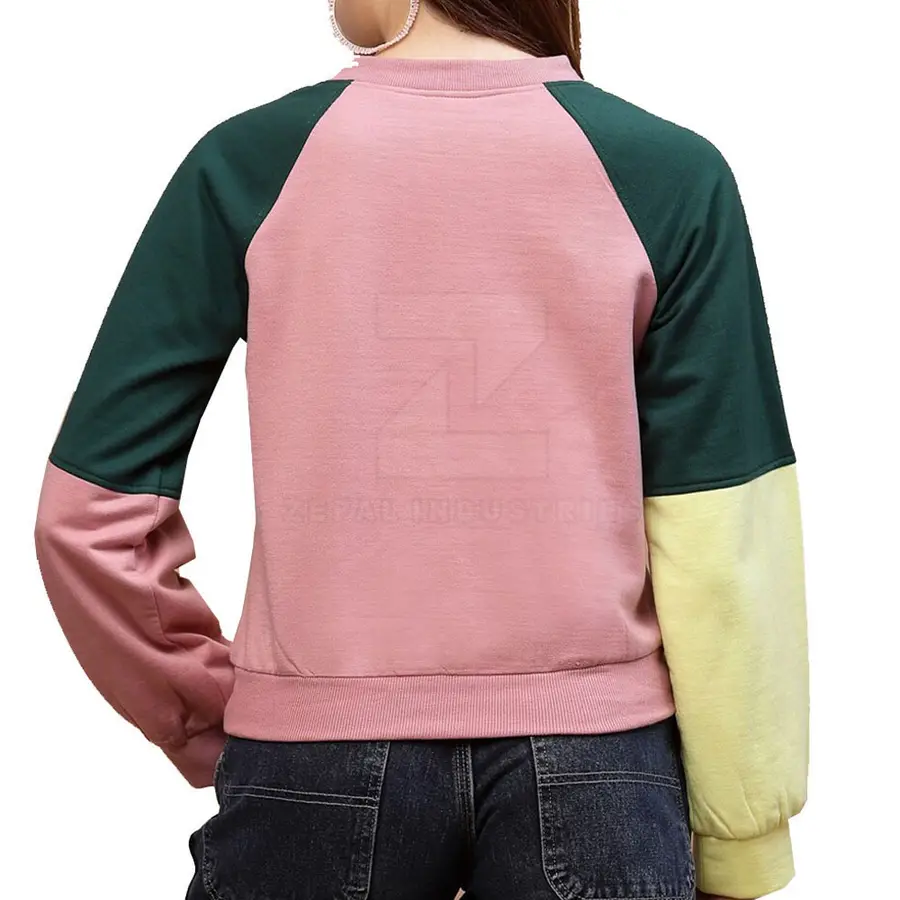 Unique Style Casual Winter Wear Warm Front Logo Women's Long Sleeve Pullover 100% Cotton Breathable High Quality Sweatshirts — Zefal Industries product photograph 2 of 2